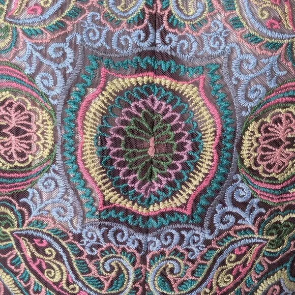 Johnny Was Jade Ambrosia Embroidered Mesh Midi Dress SMALL NWT - Picture 6 of 10